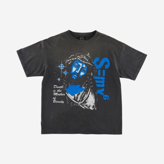 세인트 마이클 데스 이즈 Mthr 숏슬리브 티셔츠 블랙 - 23SS
