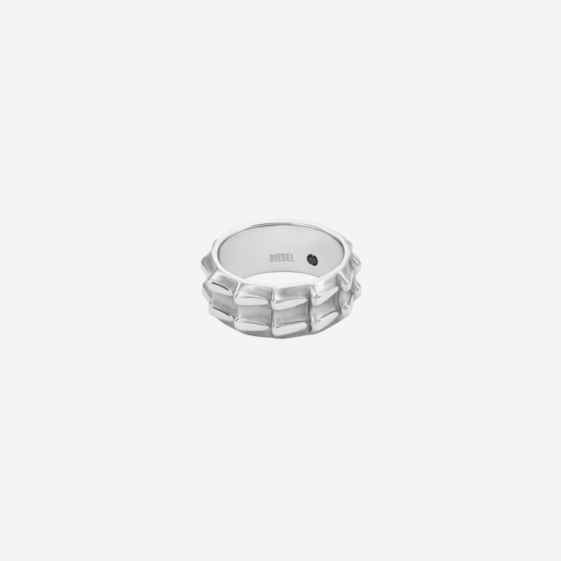 Diesel Dx1394 Stainless Steel Band Ring Silver 상세 이미지 1