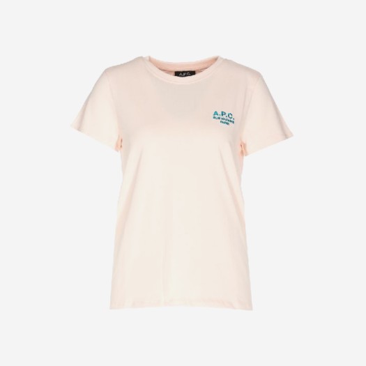 (W) 아페쎄 데니스 로고 티셔츠 페일 로즈