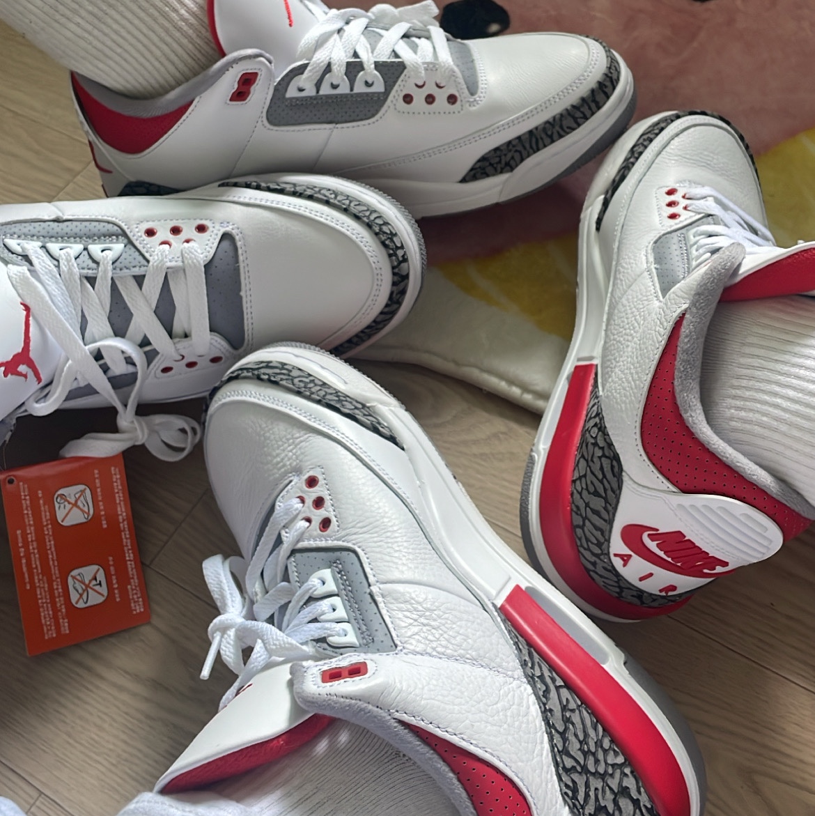 Jordan 3 Retro Fire Red 2022, (GS) Jordan 3 Retro Fire Red 2022 착용 스타일