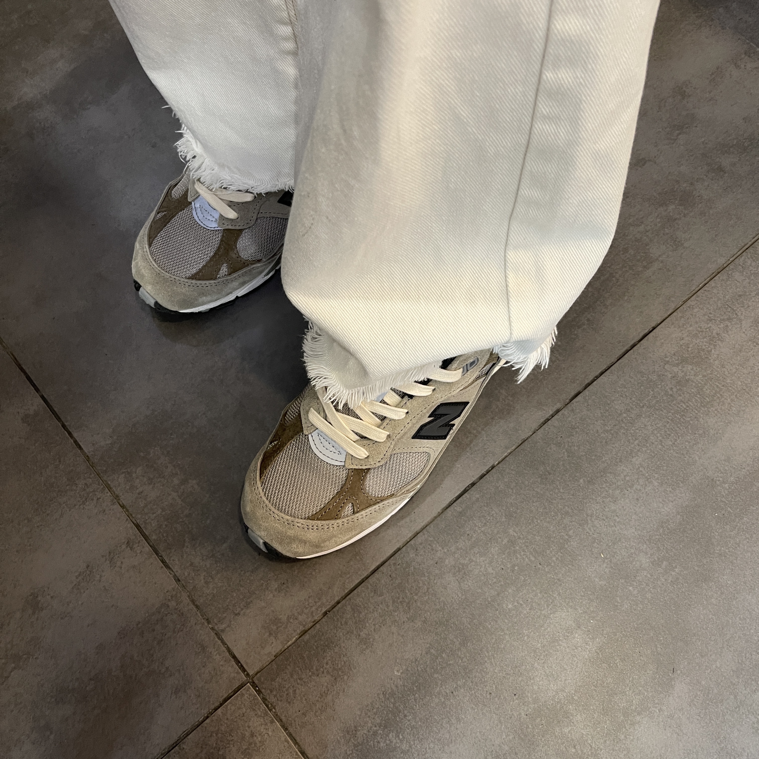 (W) New Balance x JJJJound 991 Made in UK Grey 착용 스타일