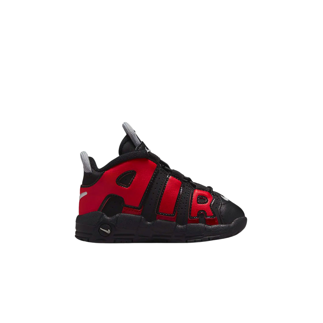(TD) 나이키 에어 모어 업템포 블랙 유니버시티 레드((TD) Nike Air More Uptempo Black University Red) - 1
