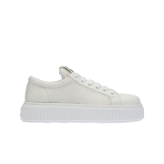 (W) Miu Miu Mesh Flatform Sneakers White