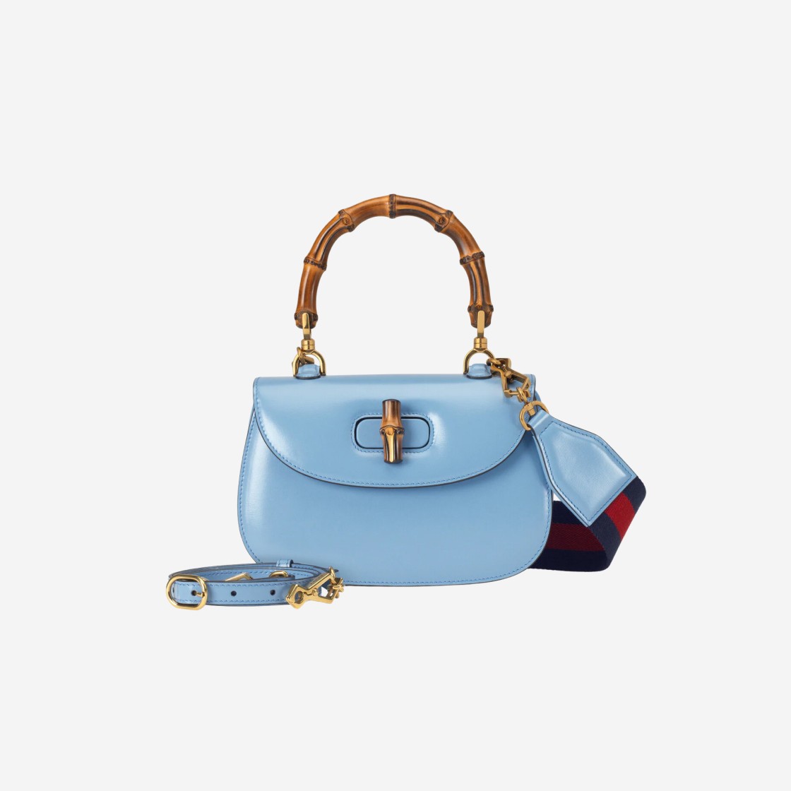 Gucci Bamboo 1947 Small Top Handle Bag Blue 상세 이미지 1