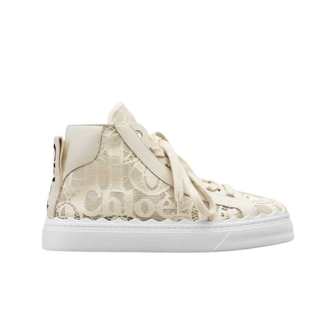 CHC21S413D26J1 (W) Chloe Lauren High-Top Sneaker Mild Beige