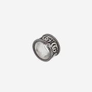 Gucci Silver Ring With DoubleG Silver Aged Finish