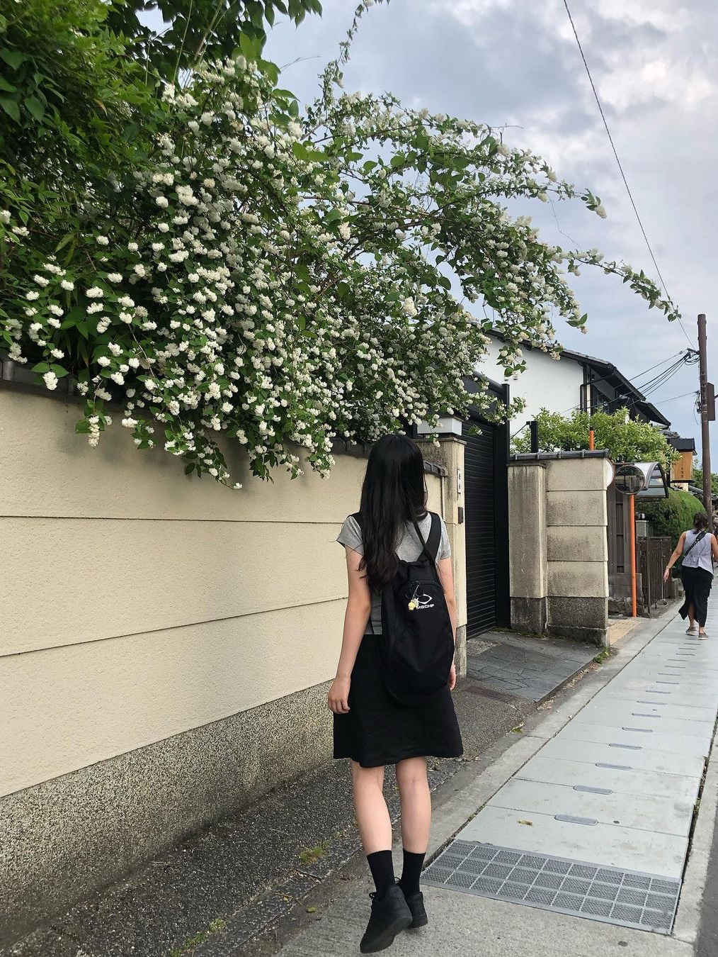 Mischief Rhombus Backpack Black, Mischief Rhombus Backpack Pink Grey 착용 스타일