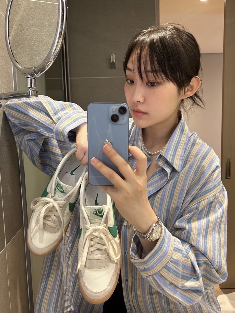 Nike x J.Crew Killshot 2 Lucid Green 착용 스타일