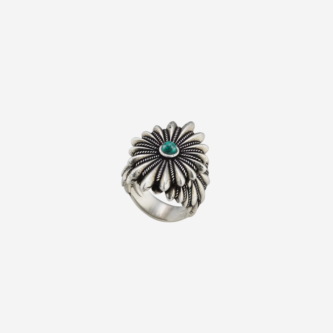 Gucci Interlocking G Engraved Flower Ring Silver 상세 이미지 1