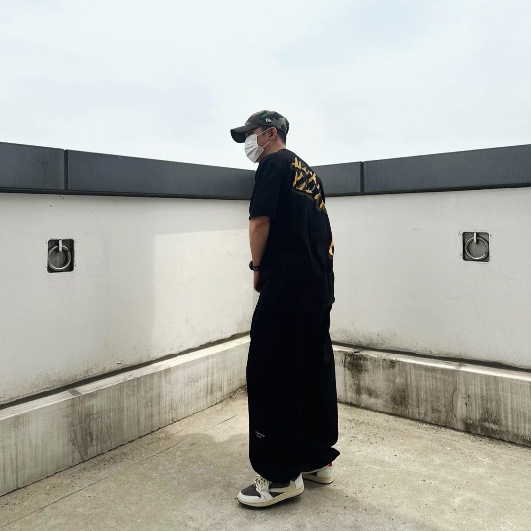 Stussy SS Link 9Twenty Cap Woodland Camo, Undermycar Mu.03 Anti Fxxking Logo Play Oversized Sweat Jogger Black 착용 스타일
