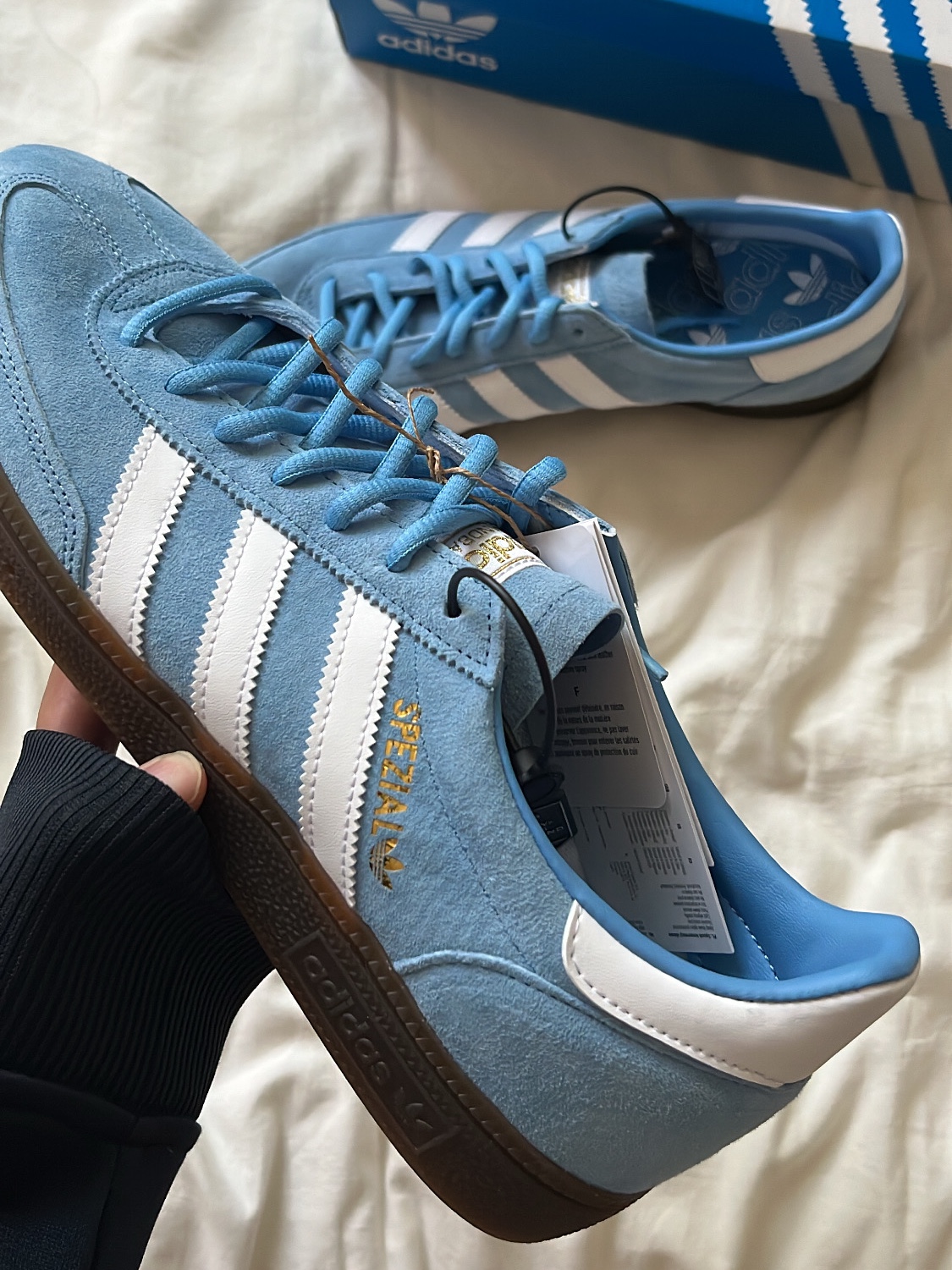 Adidas Spezial Handball Light Blue 착용 스타일 - 1