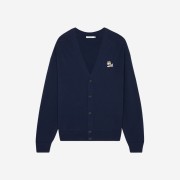 Maison Kitsune Dressed Fox Patch Relaxed Cardigan Navy