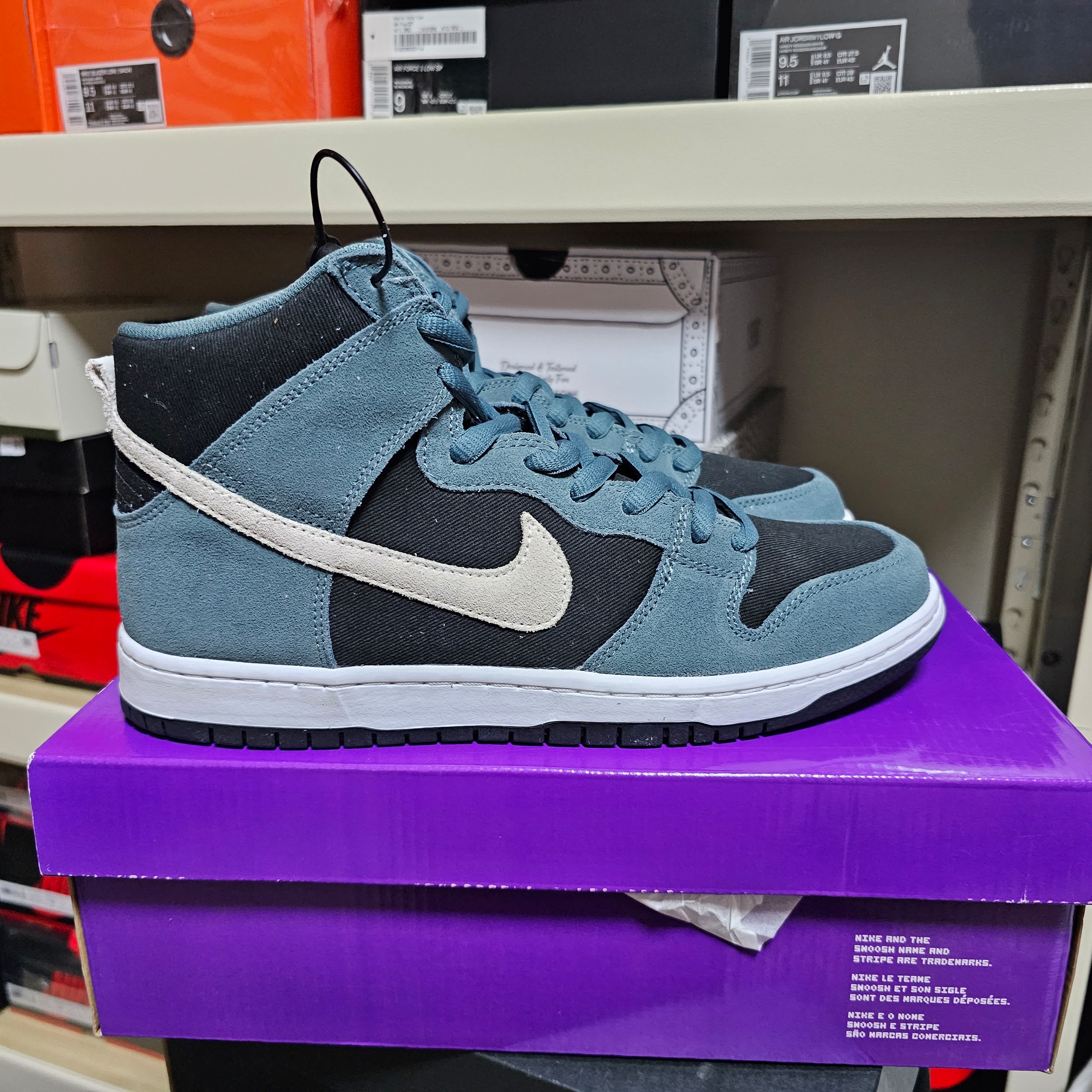 Nike SB Dunk High Pro Mineral Slate Suede 착용 스타일 - 1