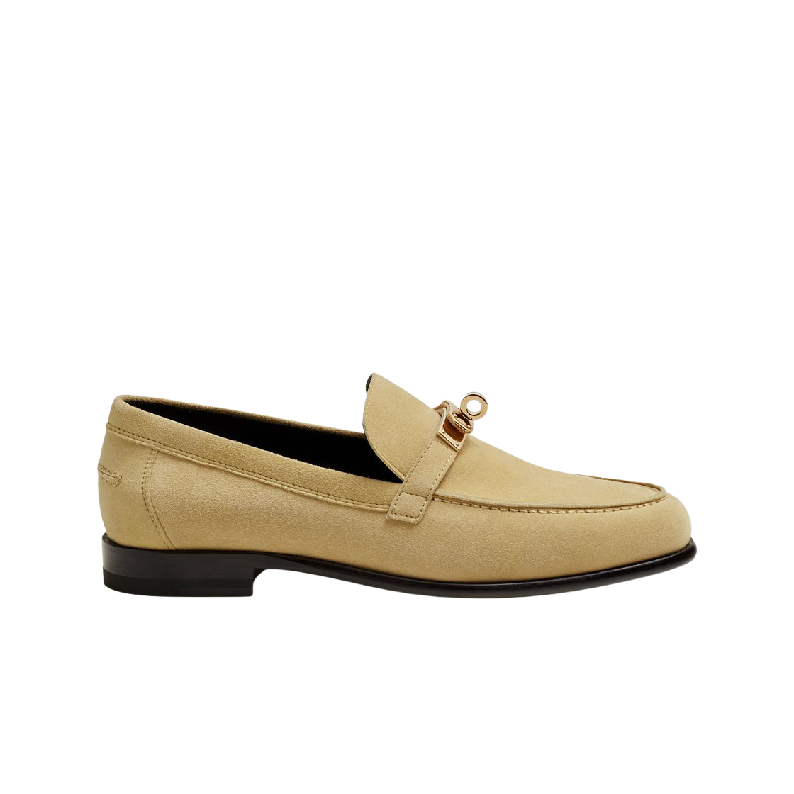 (W) 에르메스 데스틴 로퍼 스웨이드 고트스킨 & 페르마브라스 하드웨어 베쥬 크린((W) Hermes Destin Loafer Suede Goatskin & Permabrass Beige Crin) - 1