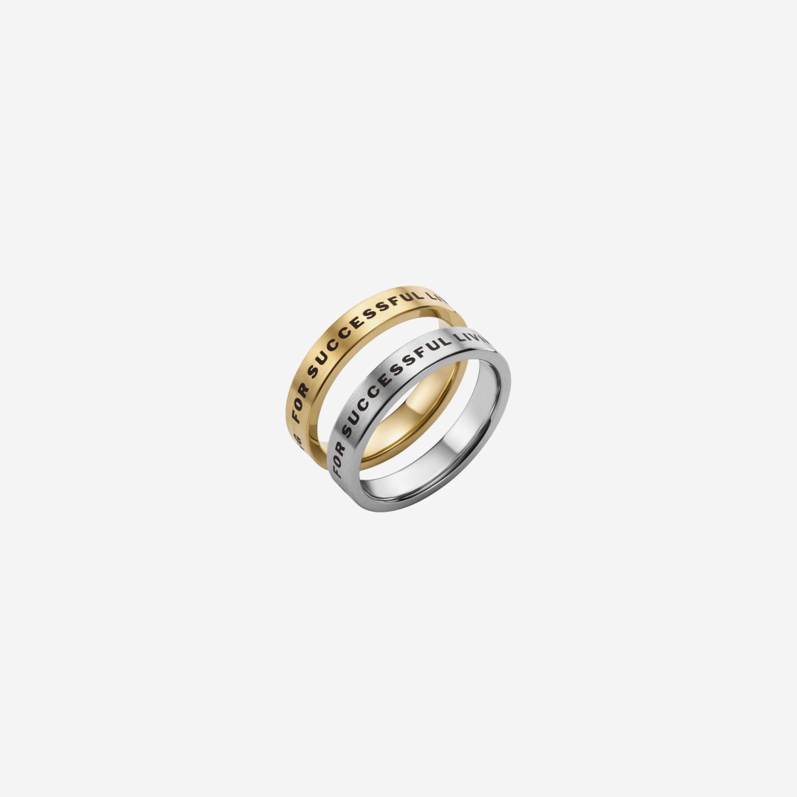 Diesel Dx1442 Steel Ring Gold White (Set of 2) 상세 이미지 2