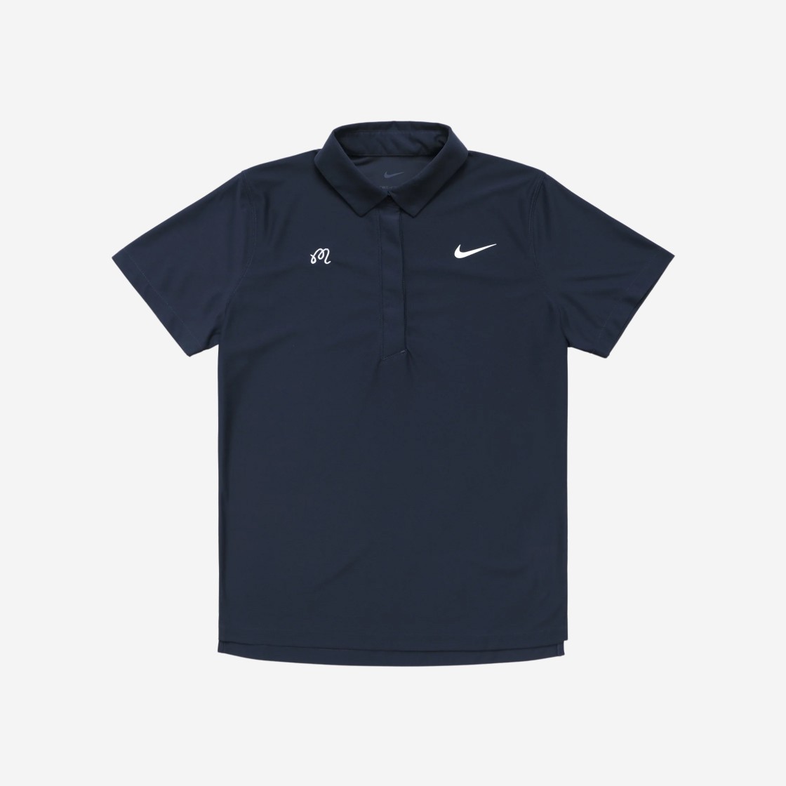 (W) Malbon Golf x Nike Dri-Fit ADV Tour Short Sleeve Polo Midnight Navy 상세 이미지 1