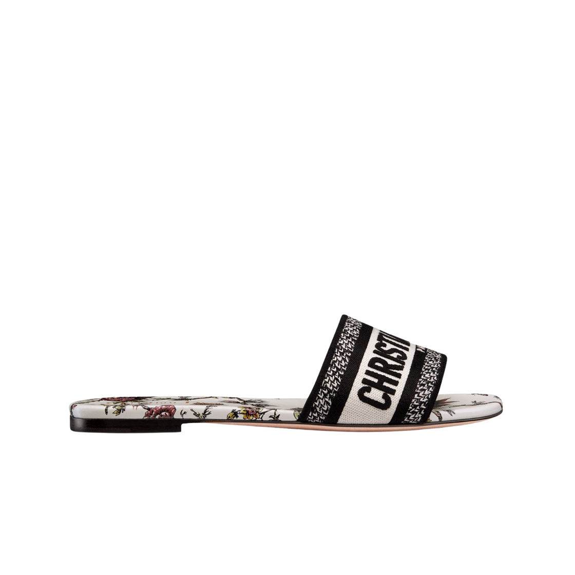 (W) 디올 디웨이 뮬 디올 쟈뎅 보타니크 모티프 자수 코튼 화이트 멀티컬러((W) Dior Dway Mule Embroidered Cotton with Dior Jardin Botanique Motif White Multicolor) - 1