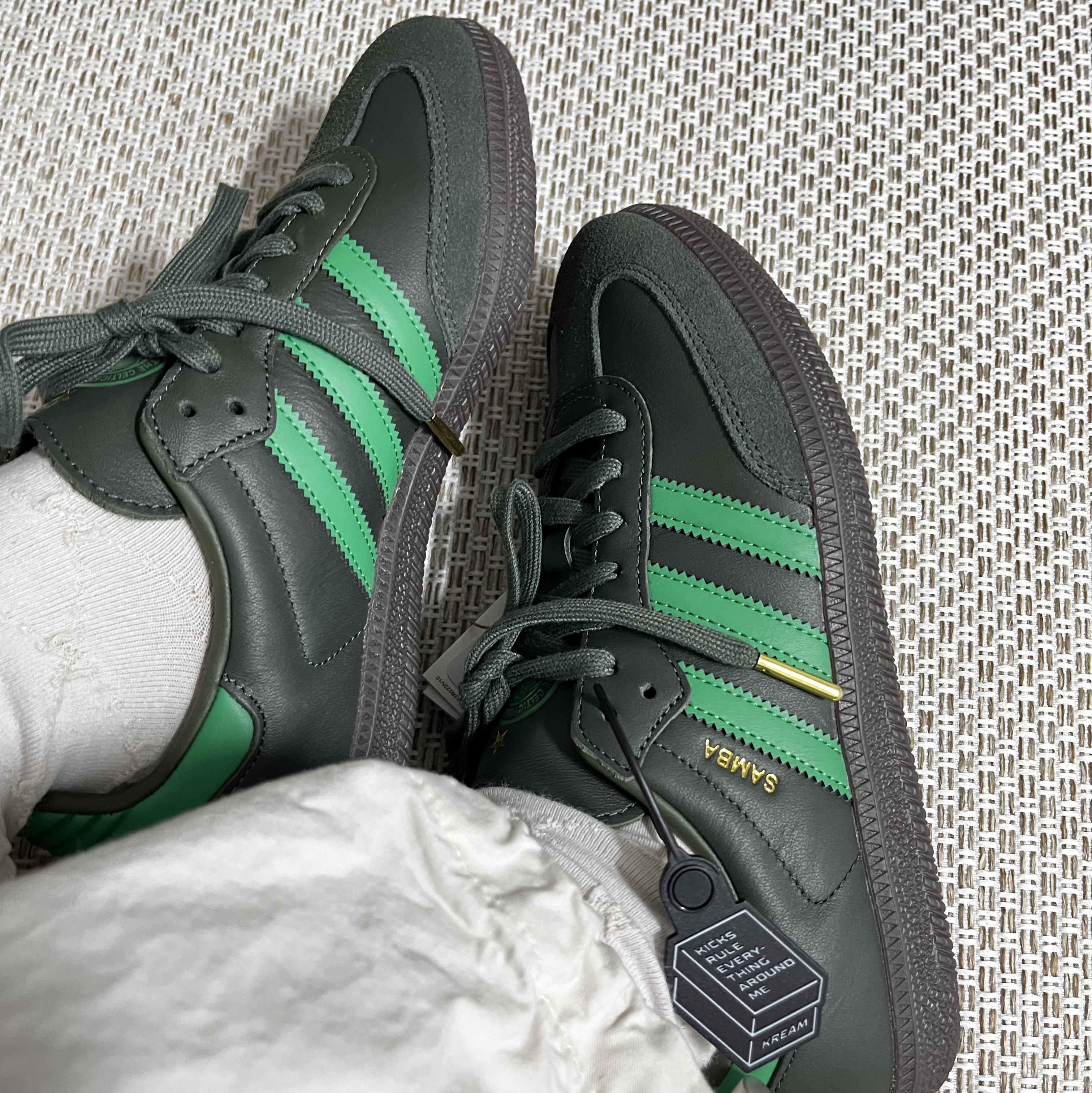 Adidas Samba Team Shadow Green 착용 스타일