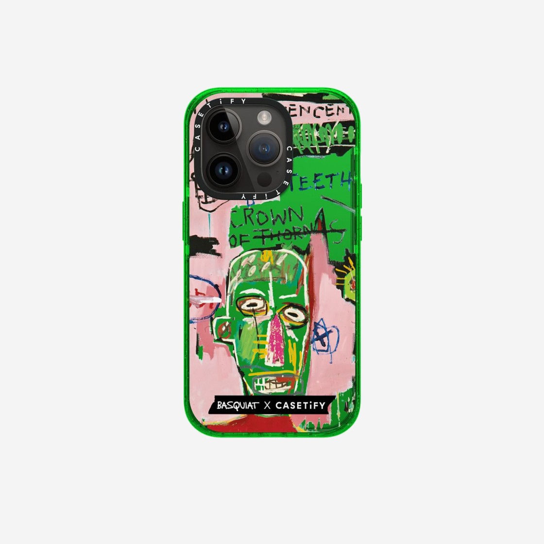 Casetify x Basquiat iPhone In Italian Impact Case Sheer Green 상세 이미지 3