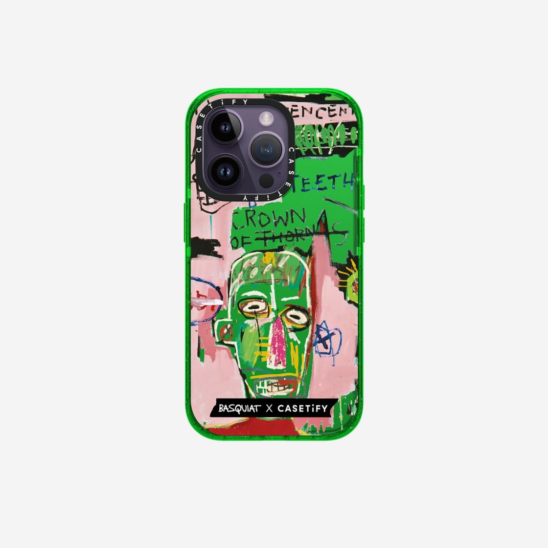 Casetify x Basquiat iPhone In Italian Impact Case Sheer Green 상세 이미지 2