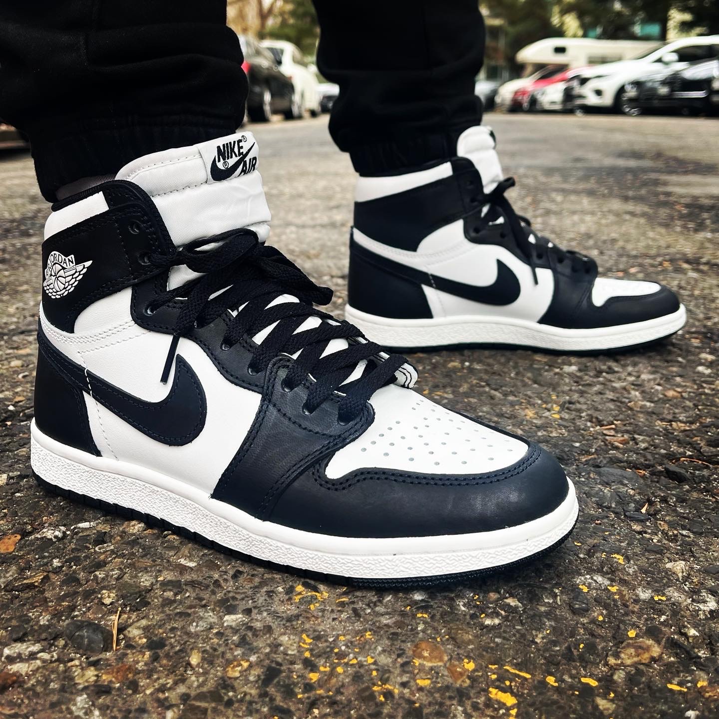 Jordan 1 High 85 Black White 착용 스타일