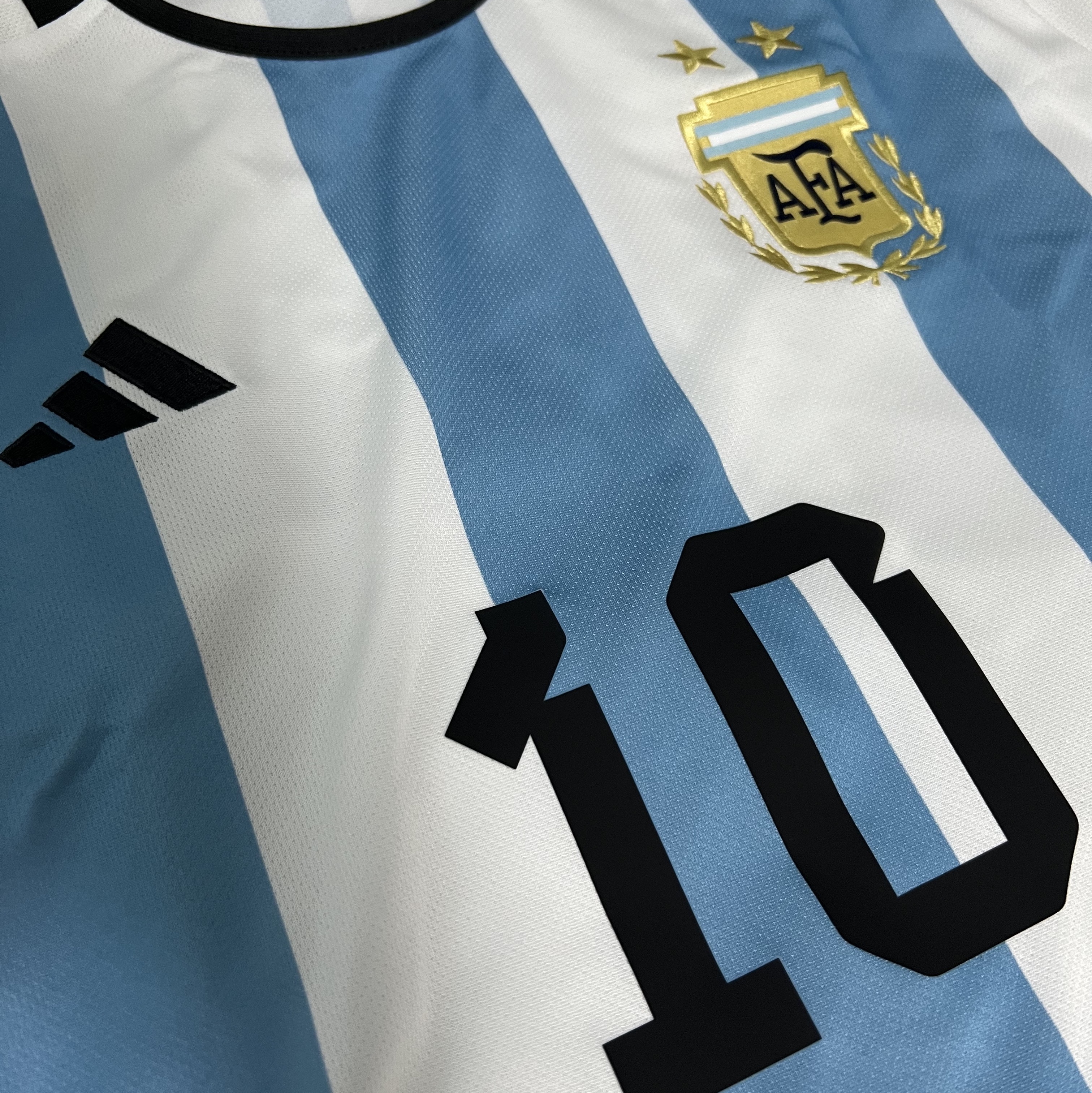 Adidas Argentina Home Jersey 2022 White Light Blue - KR Sizing (Non Marking Ver.) 착용 스타일 - 1