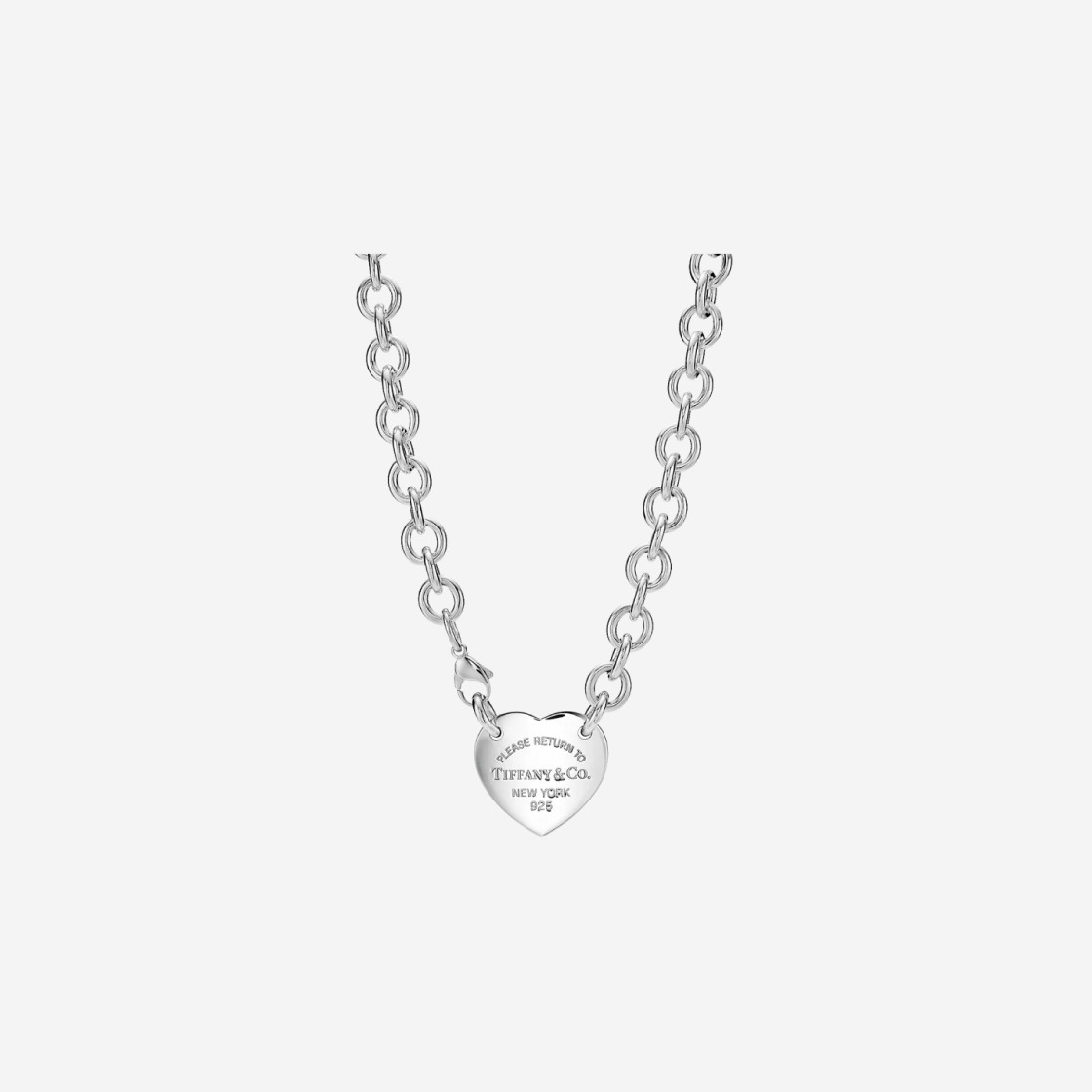 Tiffany & Co. Return to Tiffany Heart Tag Necklace Sterling Silver 상세 이미지 1