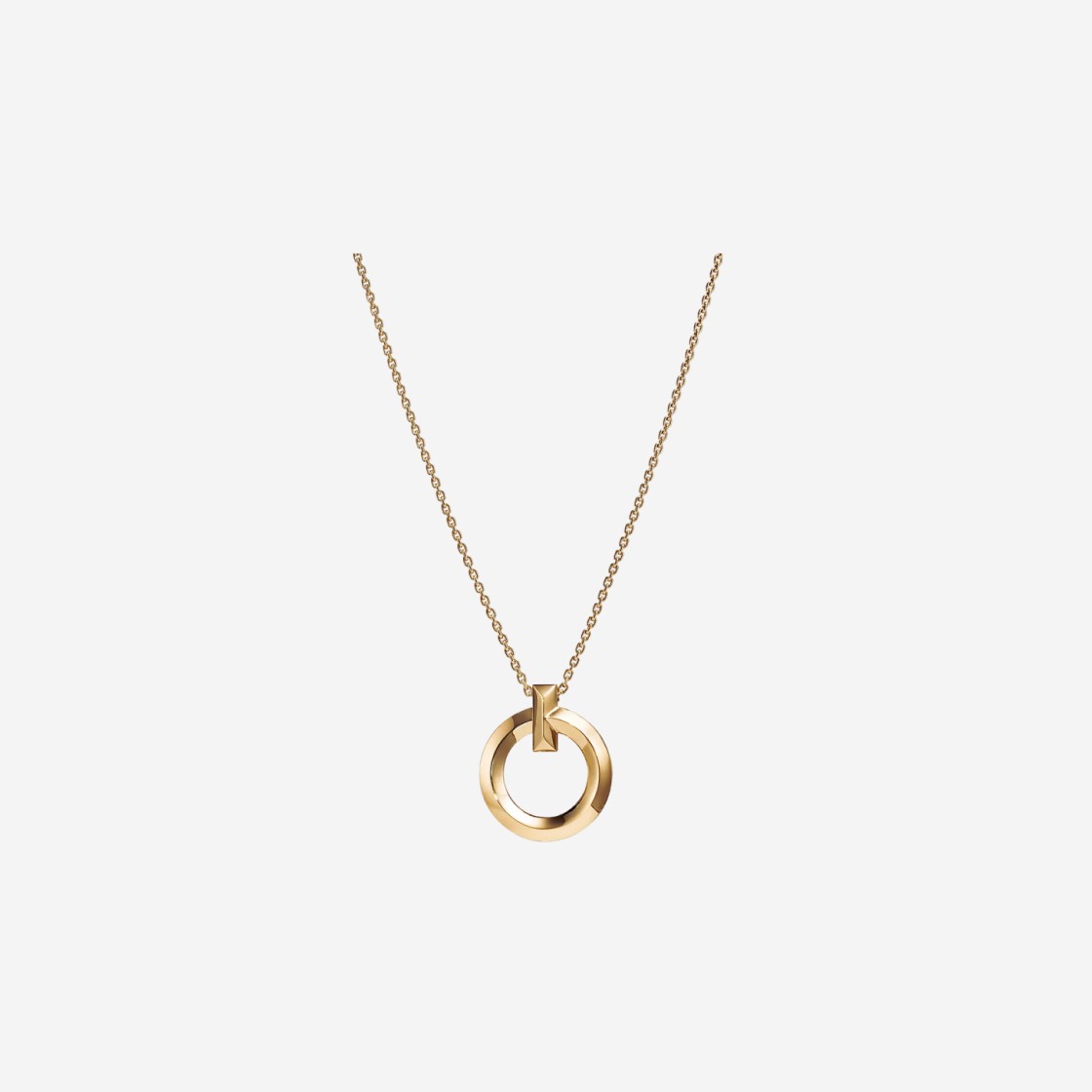 Tiffany & Co. T T1 Circle Pendant Small Yellow Gold 상세 이미지 1