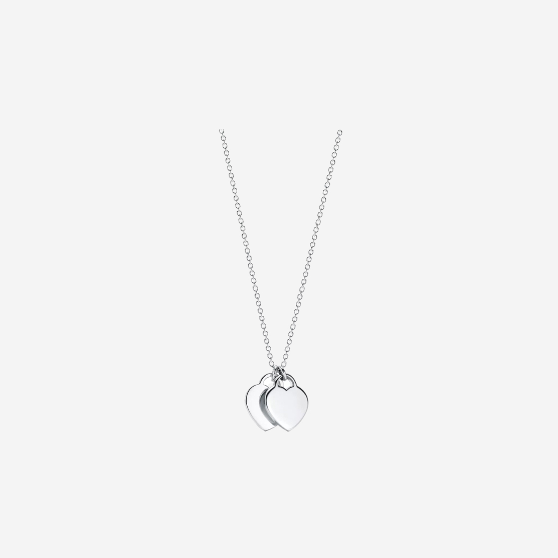 Mini double heart tag tiffany hotsell