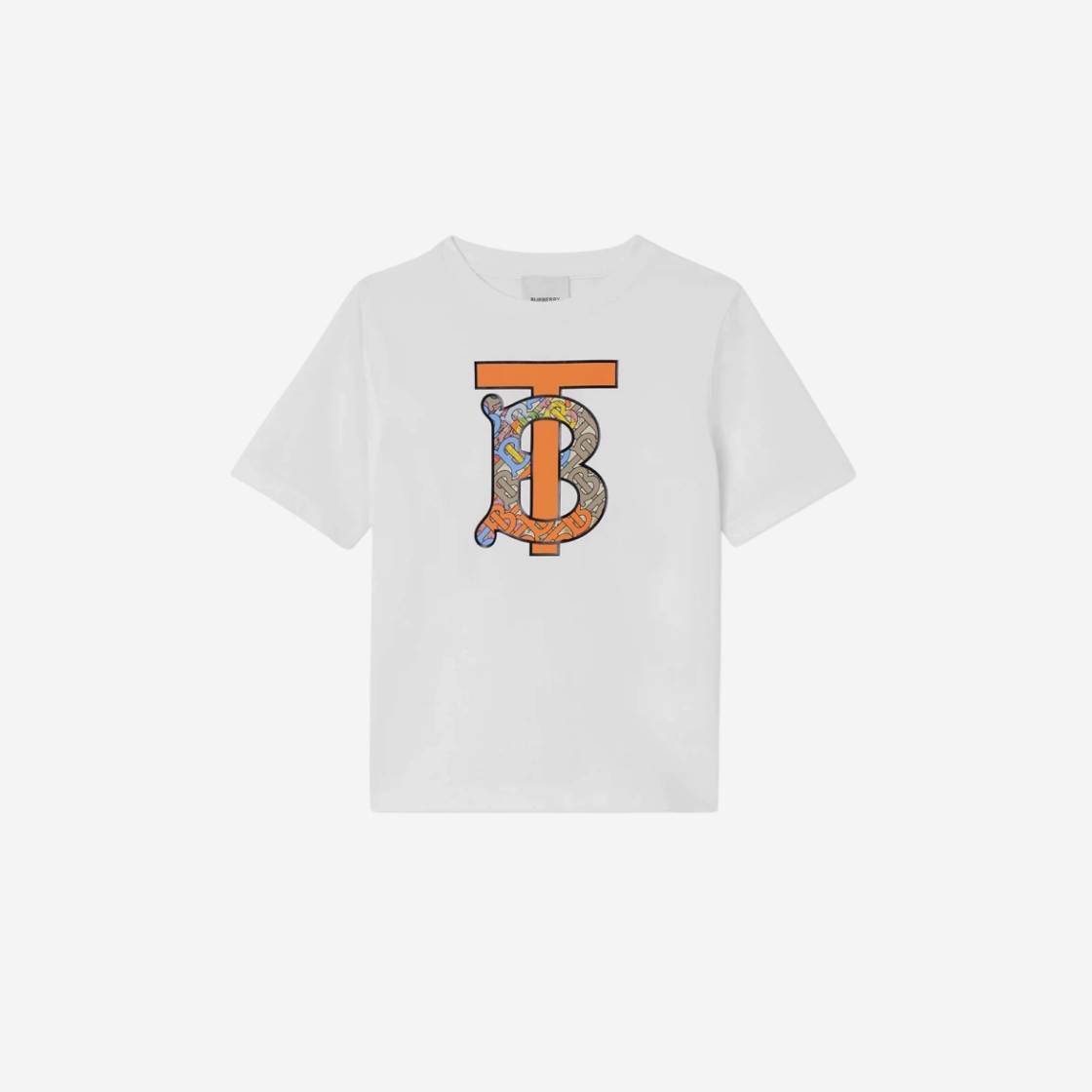 (Kids) Burberry Monogram Motif Cotton T-Shirt White 상세 이미지 1