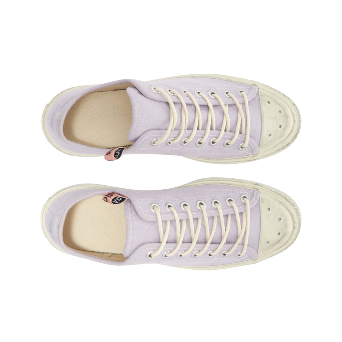 (W) 아크네 스튜디오 발로우 텀블드 로우탑 스니커즈 페일 퍼플 오프 화이트((W) Acne Studios Ballow Tumbled Low Top Sneakers Pale Purple Off White) - 2