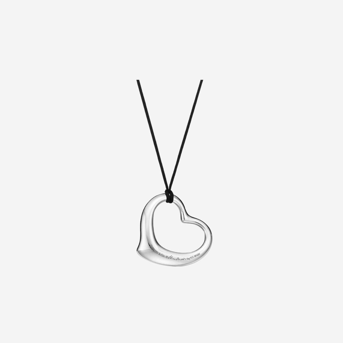 Tiffany & Co. Elsa Peretti Open Heart Pendant Sterling Silver 상세 이미지 2