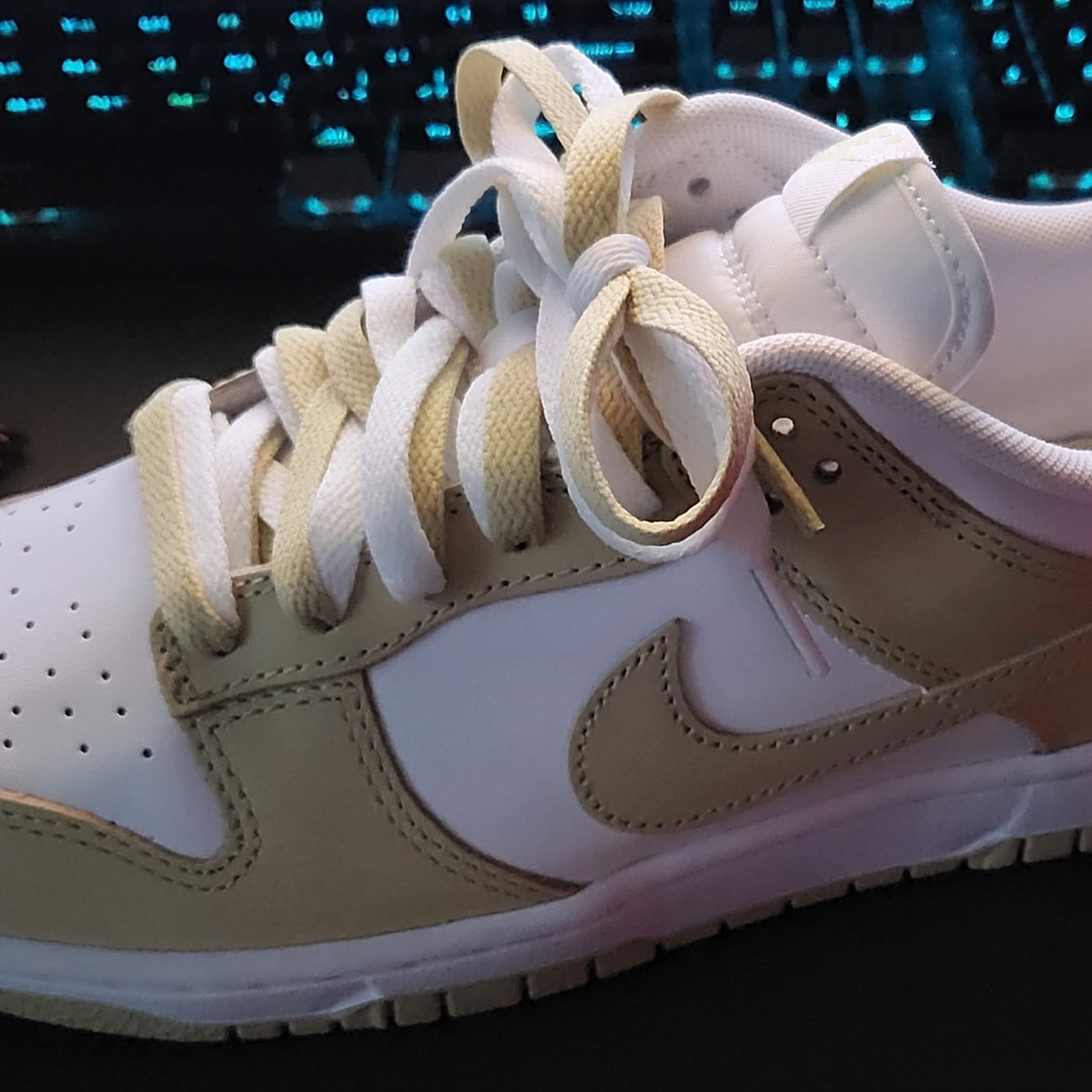 Nike Dunk Low Team Gold and White 착용 스타일
