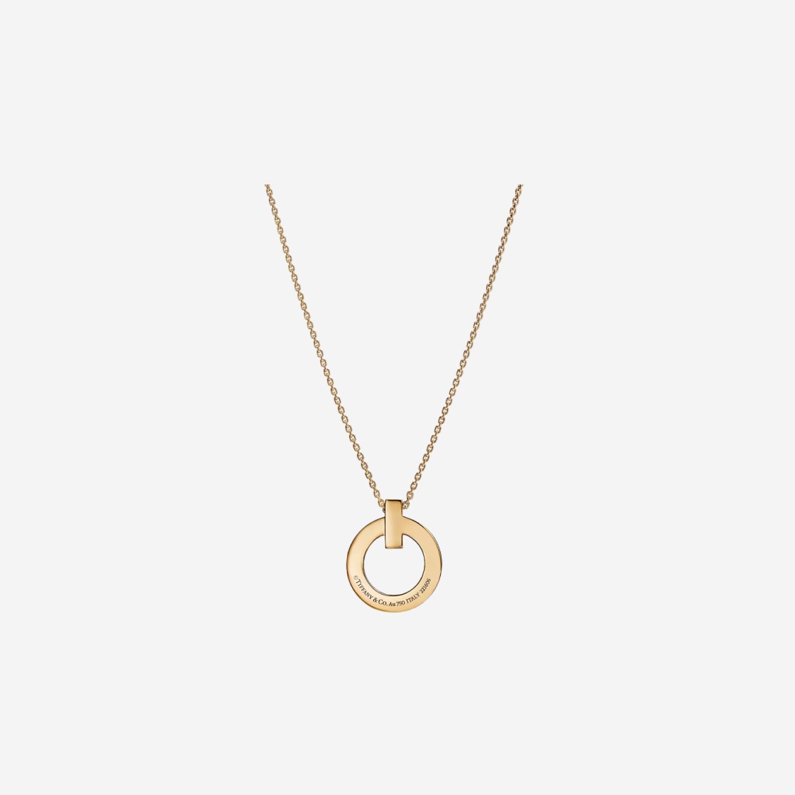 Tiffany & Co. T T1 Circle Pendant Small Yellow Gold 상세 이미지 2