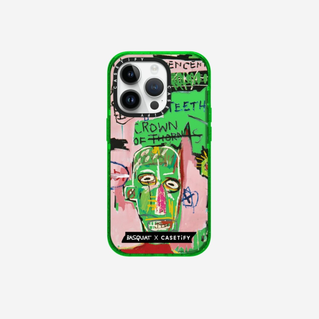 Casetify x Basquiat iPhone In Italian Impact Case Sheer Green 상세 이미지 1