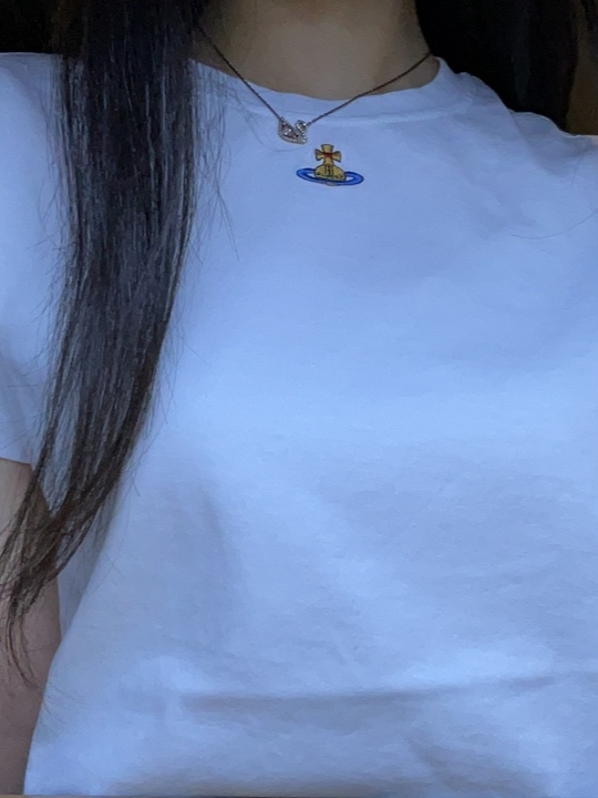 (W) Vivienne Westwood Orb Peru T-Shirt White - 23SS 착용 스타일