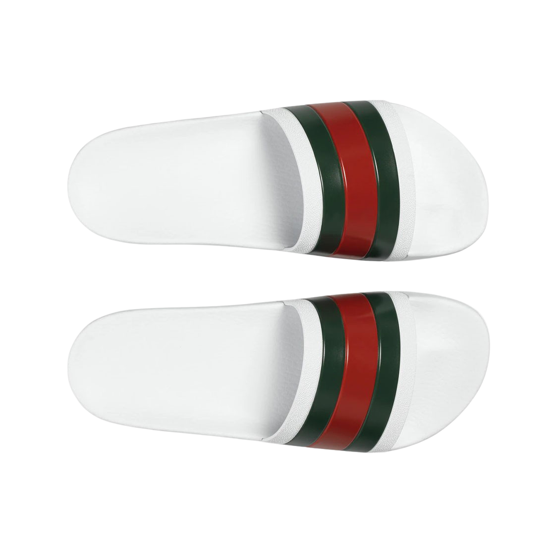 구찌 웹 러버 슬라이드 샌들 화이트(Gucci Web Rubber Slide Sandal White) - 2