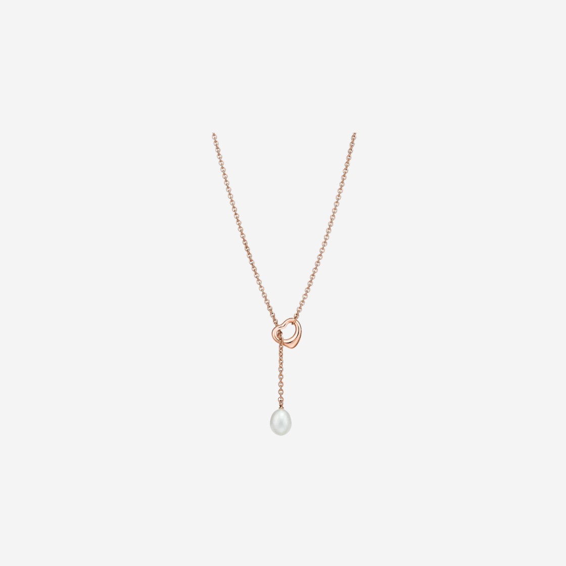 Tiffany & Co. Elsa Peretti Open Heart Lariat Rose Gold 상세 이미지 2