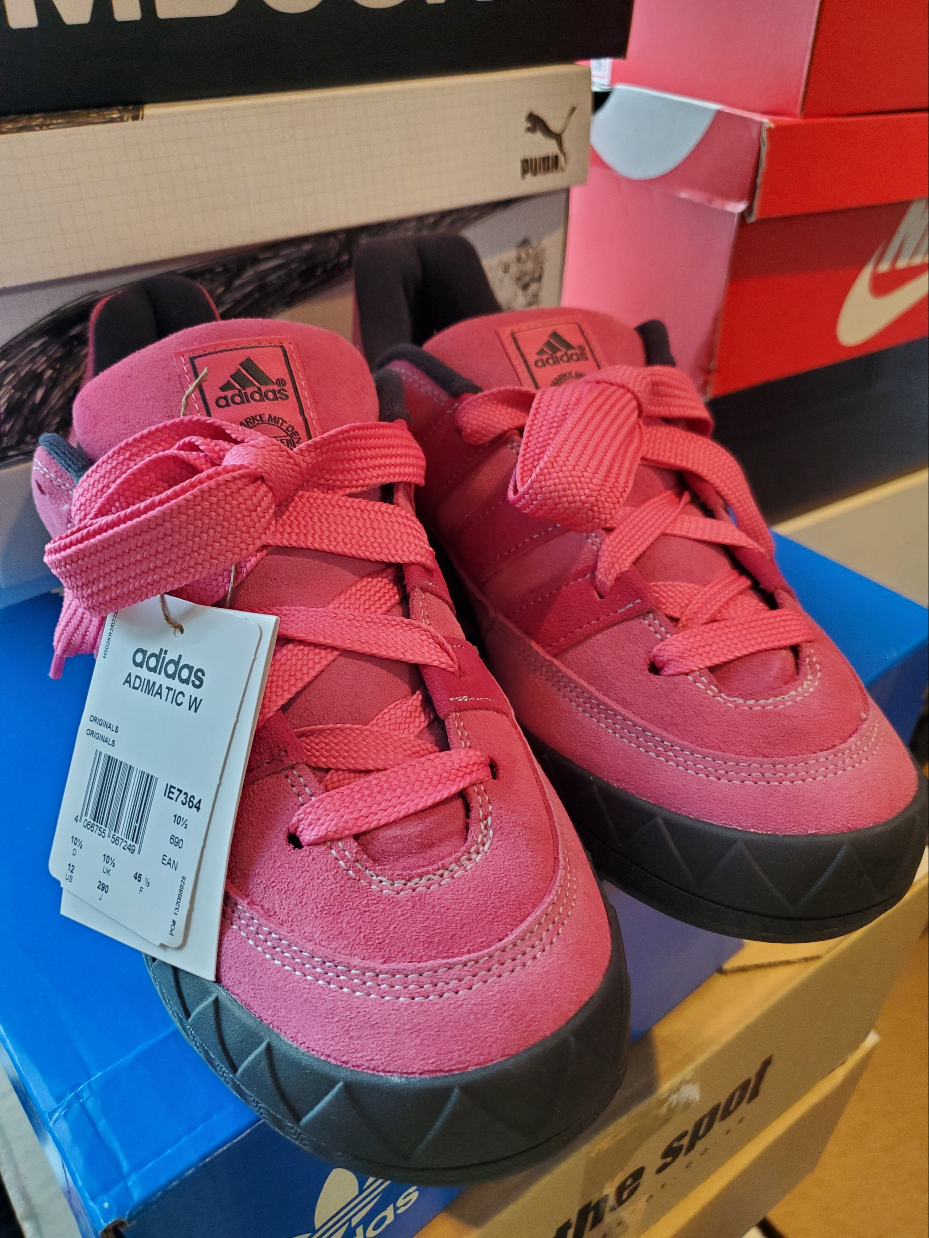 (W) Adidas Adimatic Pink Fusion 착용 스타일 - 1