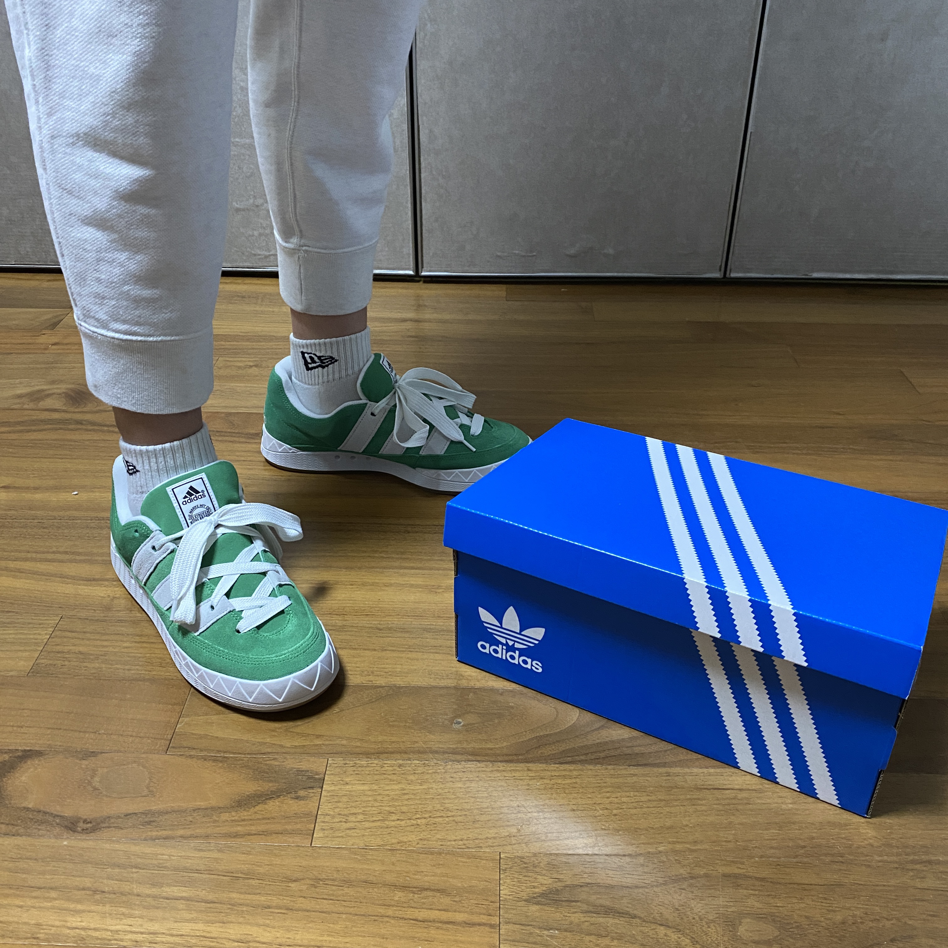 Adidas Adimatic Green 착용 스타일 - 2