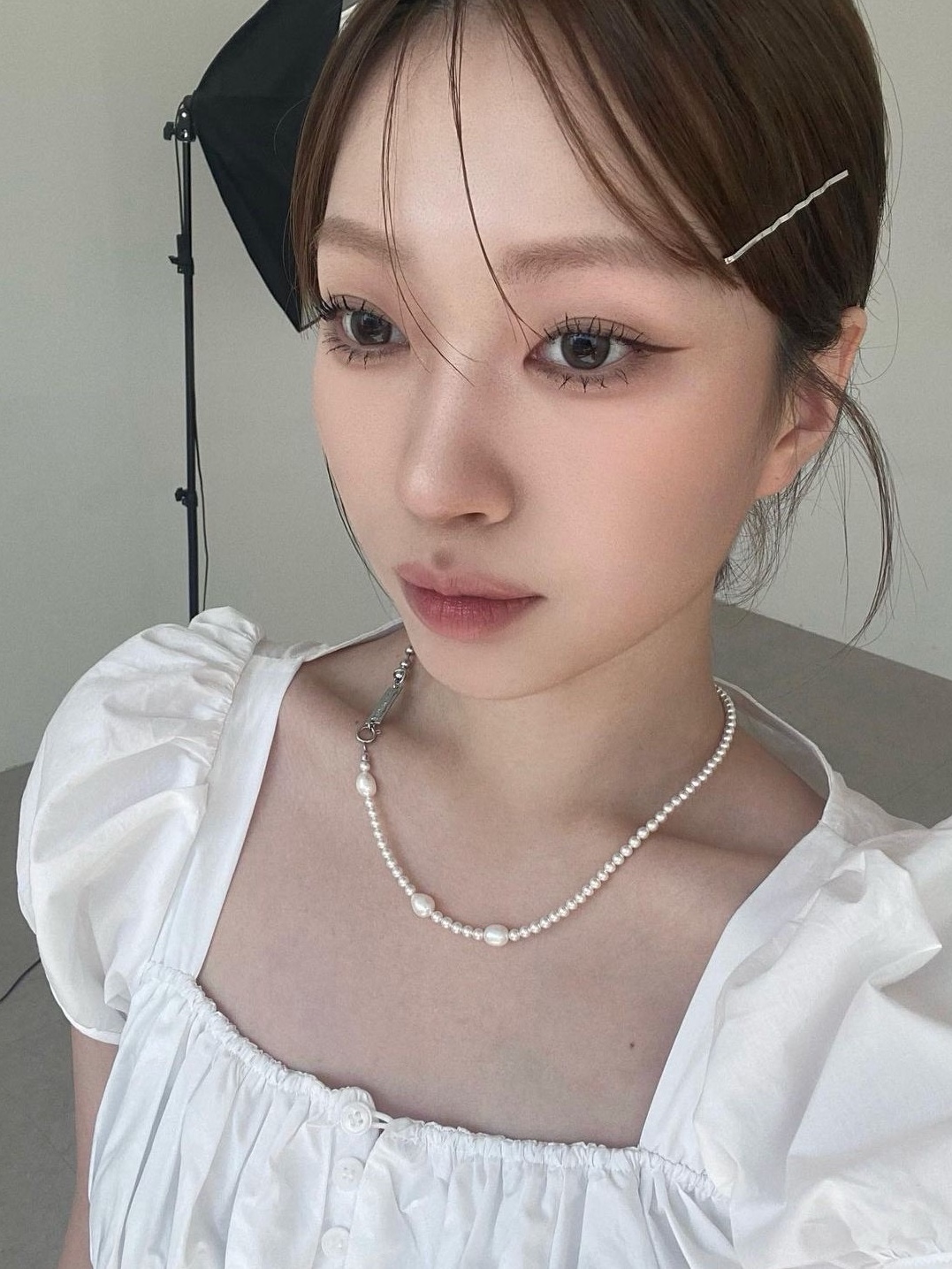 Sentiments No.265 Necklace Original Pearl 착용 스타일