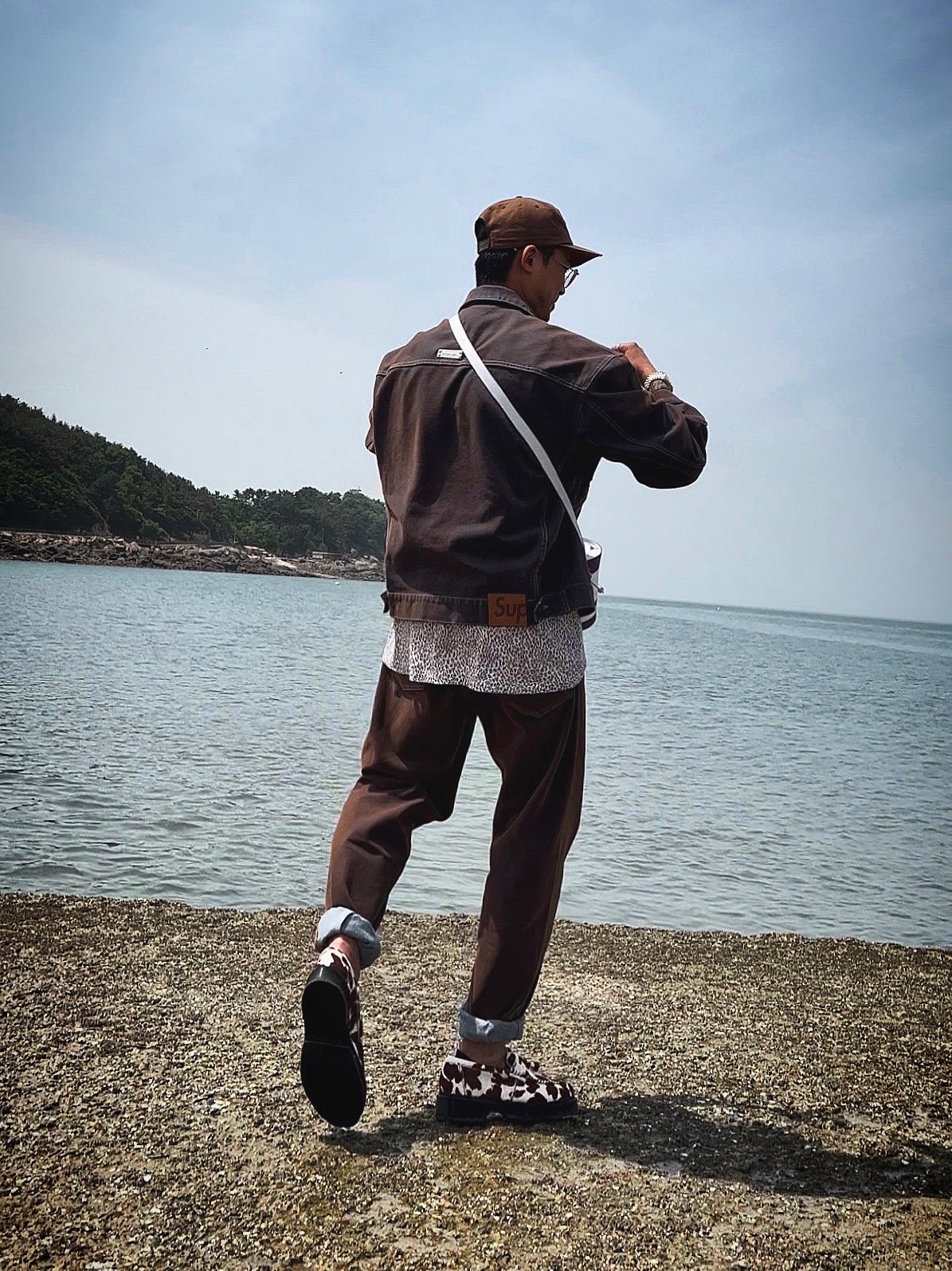 Chrome Hearts Vagasoreass Gold Plated Matte Gold Plated, Supreme Flocked Denim Trucker Jacket Gold - 23SS μ°©μ© μ€νμΌ - 3