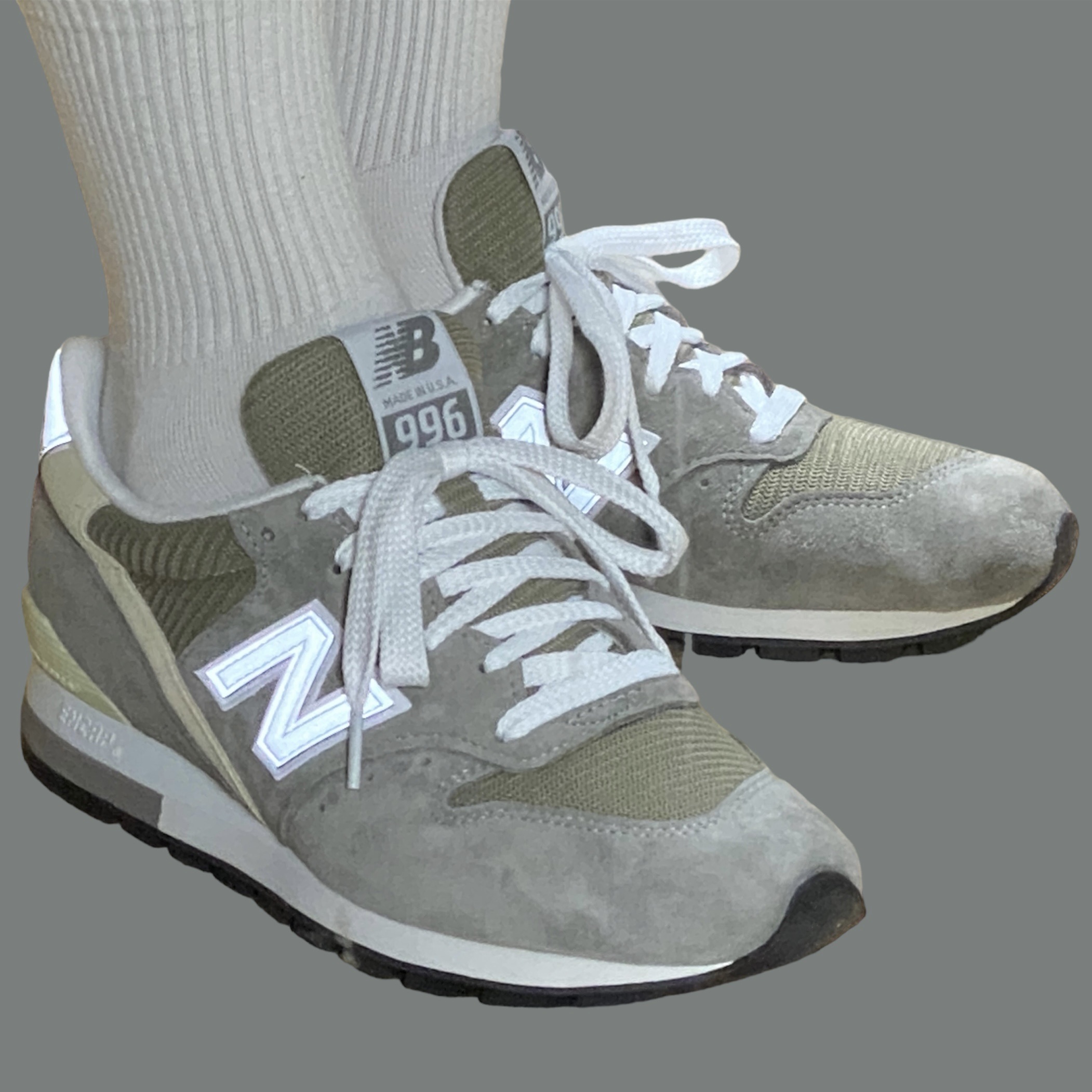 New Balance Made in USA 996 Grey 착용 스타일
