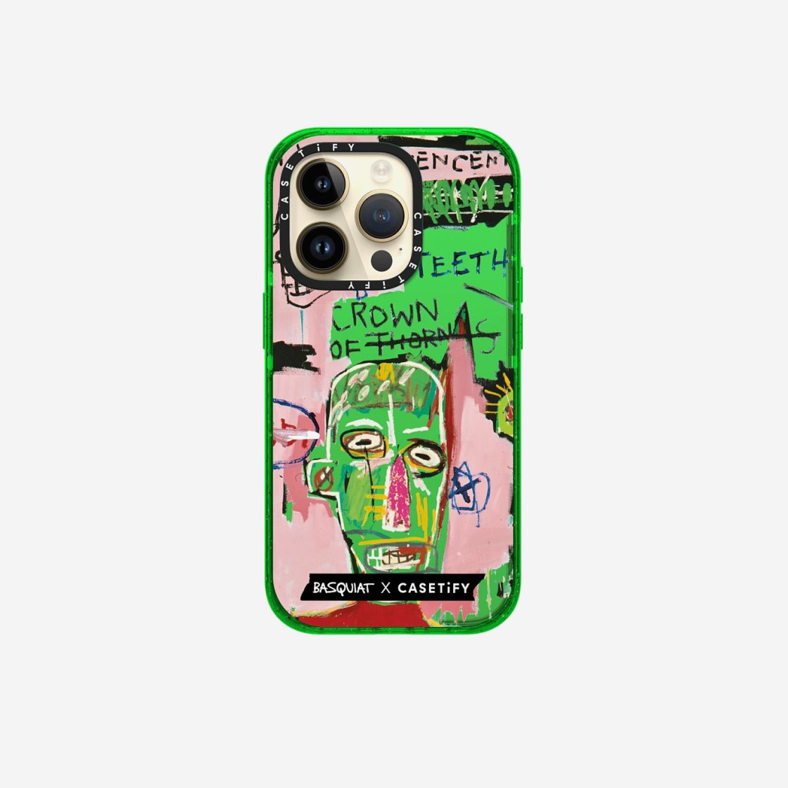 Casetify x Basquiat iPhone In Italian Impact Case Sheer Green 상세 이미지 4