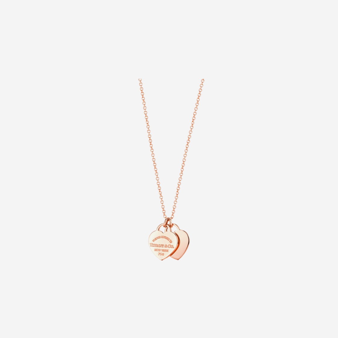 Tiffany & Co. Return To Tiffany Double Heart Pendant Rose Gold 상세 이미지 1