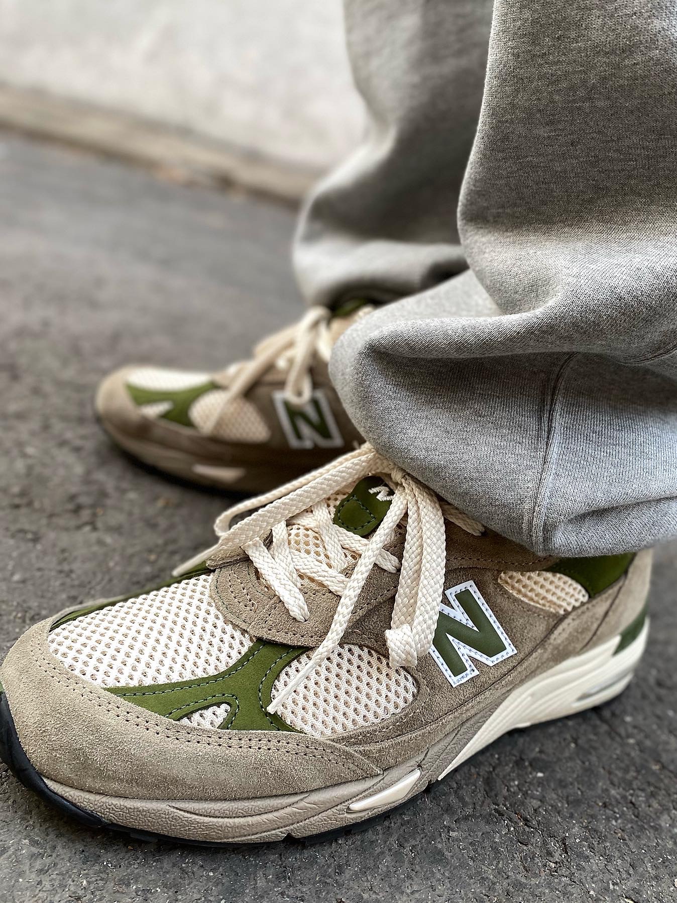 New Balance x Aime Leon Dore 991 Made in UK Grey, Nike x Stussy NRG ZR Fleece Pants Heather Grey - US/EU 착용 스타일 - 5
