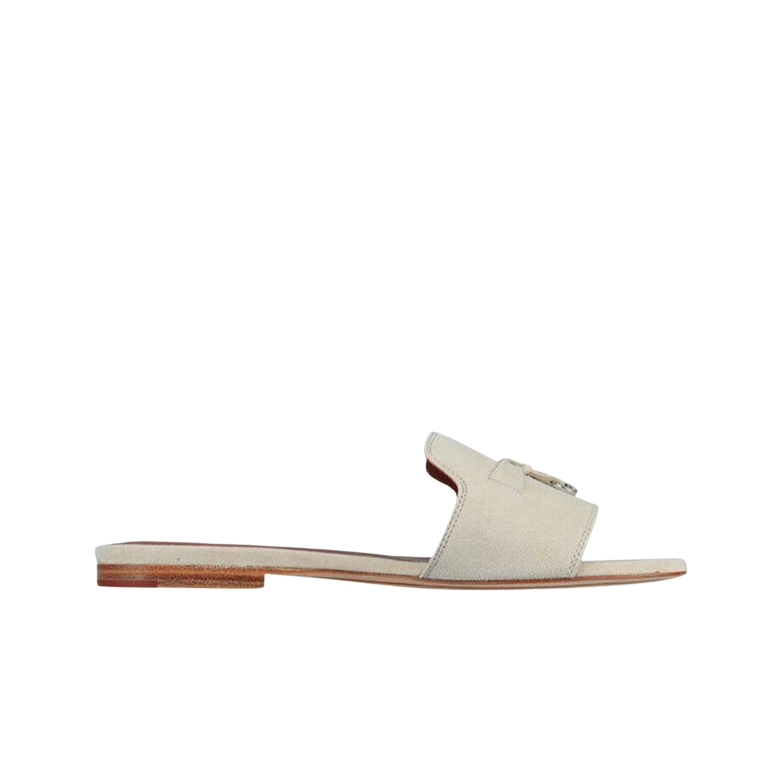 (W) Loro Piana Summer Charms Suede Sandal Tapioca 상세 이미지 1