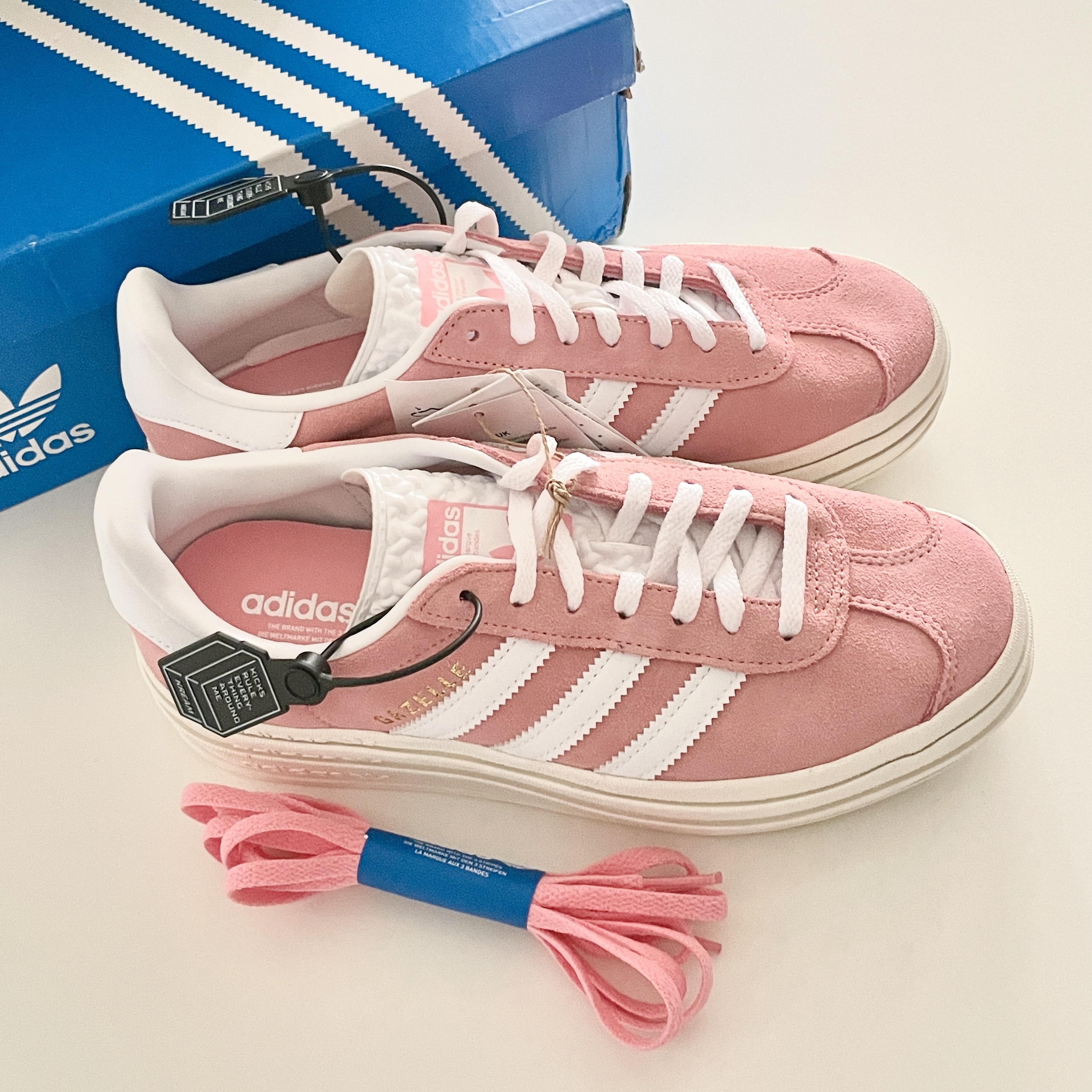 (W) Adidas Gazelle Bold Super Pop 착용 스타일