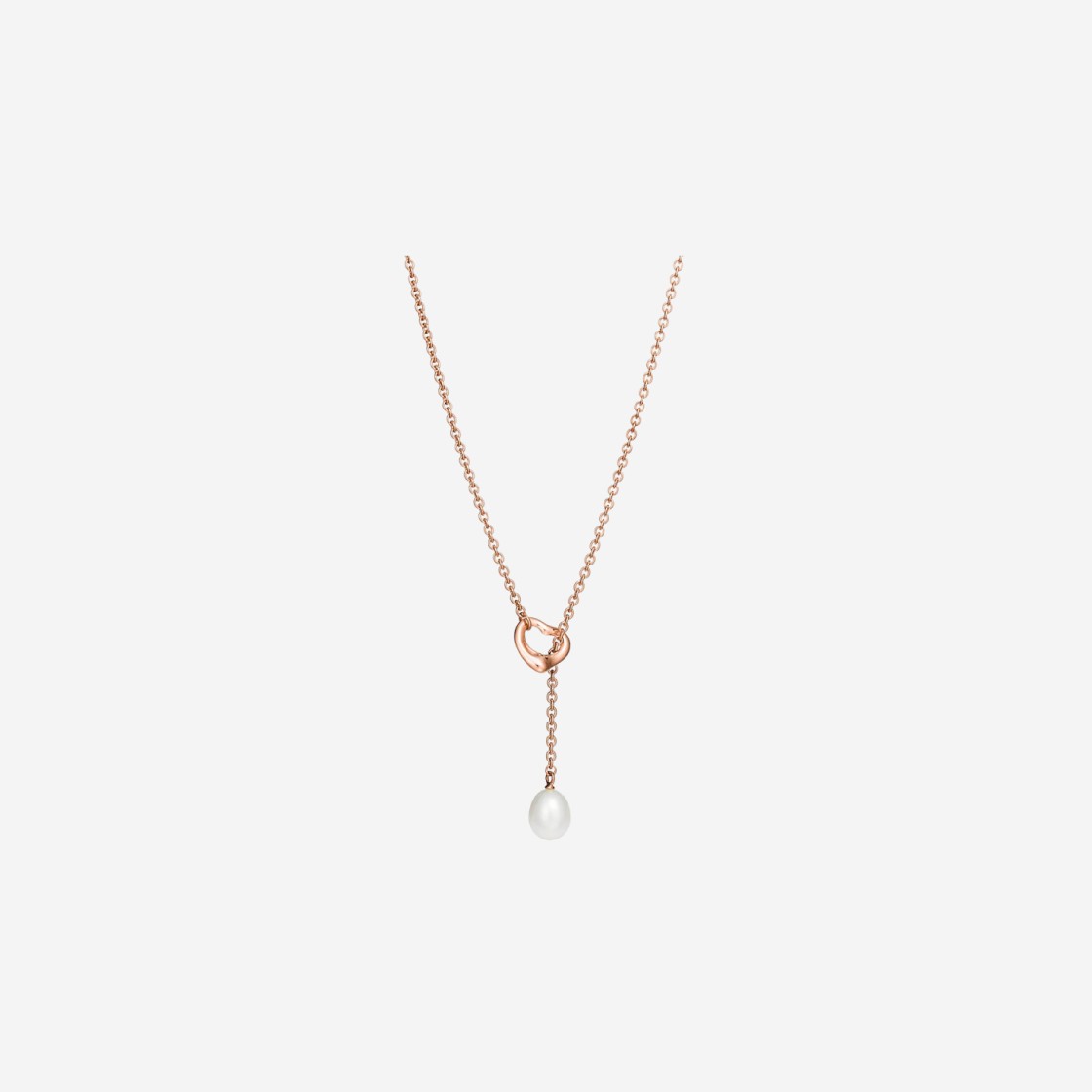 Tiffany & Co. Elsa Peretti Open Heart Lariat Rose Gold 상세 이미지 1