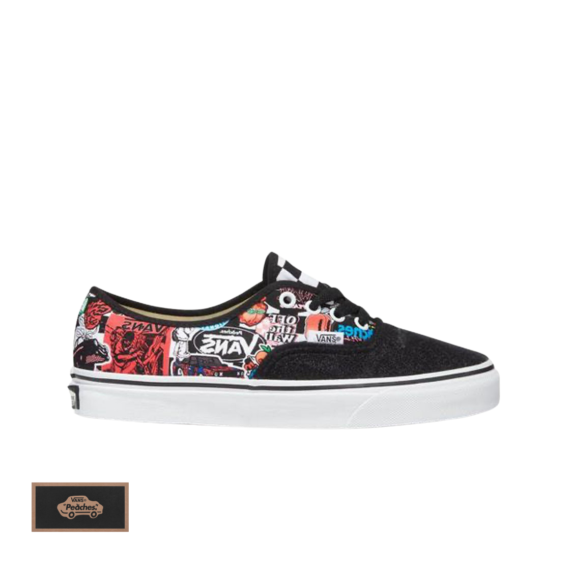 반스 x 피치스 어센틱 블랙 멀티 (스페셜 박스)(Vans x Peaches. Authentic Black Multi (Special Box))